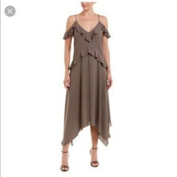 BCBGMaxAzria Dresses & Skirts - SOLD.BCBGMAXAZRIA SPANISH MOSS ASYMETRICAL DRESS S